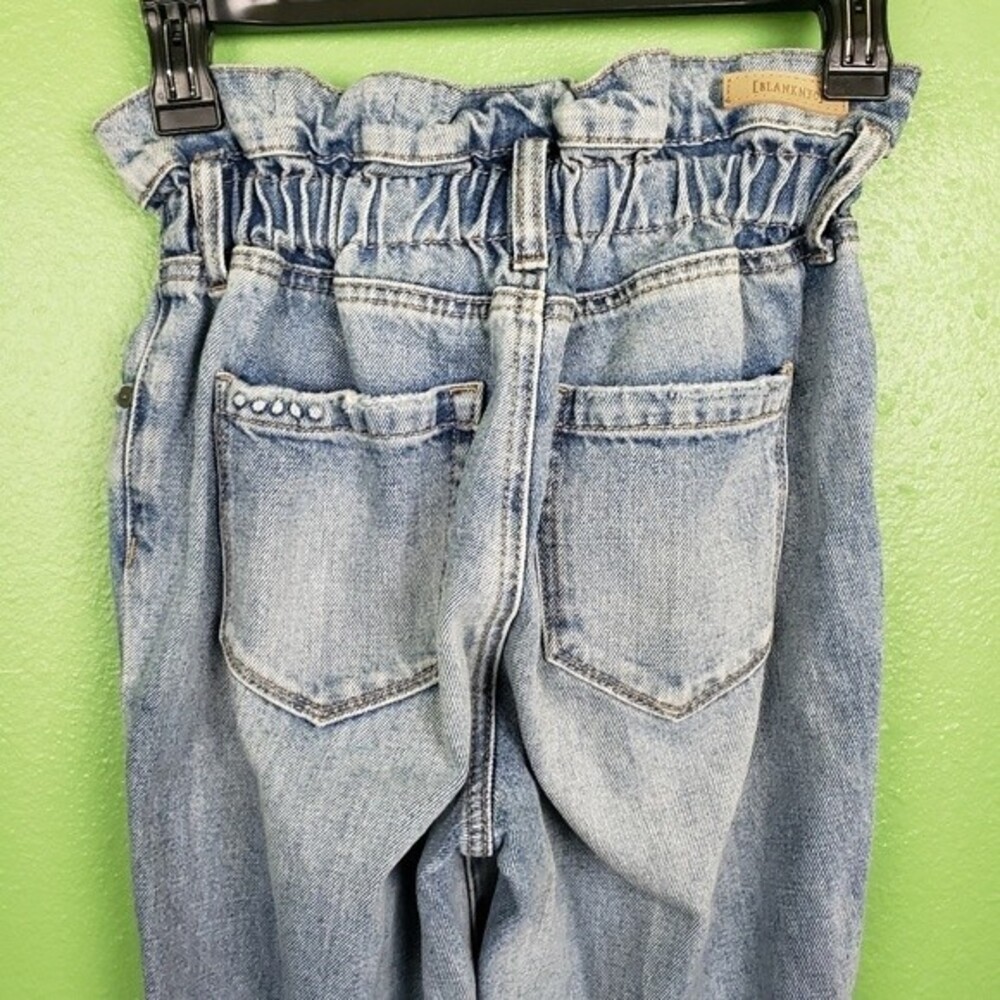 Blank NYC Light Wash Paper Waste Basket Distressed Jeans Size 24 - Picture 9 of 12